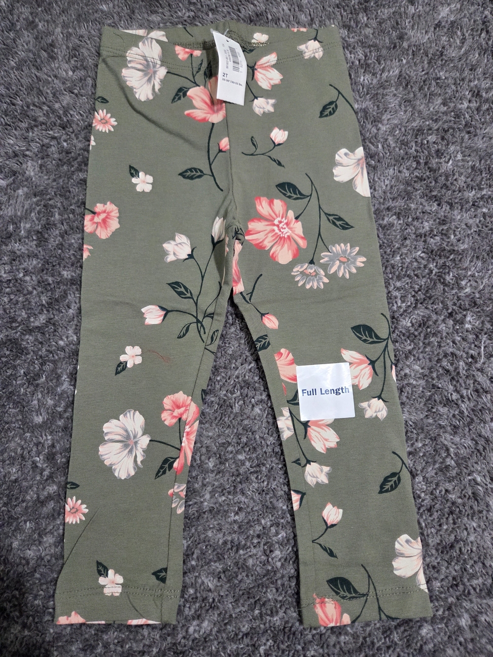 Old Navy Olive Green Floral Leggings
